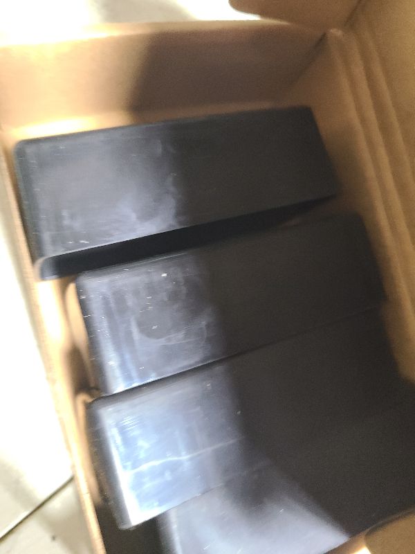 Photo 1 of 4PCS - 2x4 Wood Post End Cap Leg Cover 1.5”x 3.5“Post caps (1-1/2" x 3-1/2") Rubber Floor Protector 2x4 end caps for Lumber, Black XTPTFABS