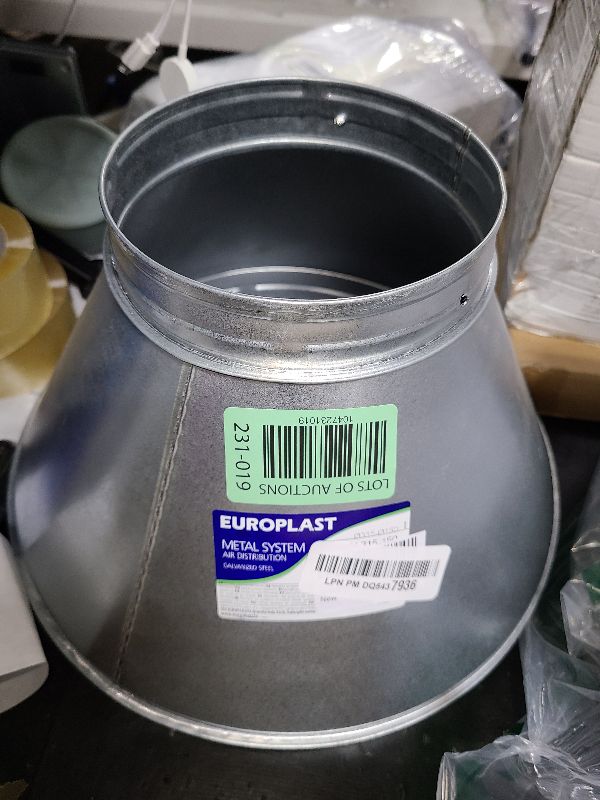 Photo 1 of 12" to 6" Duct Reducer - Round Reducer - Duct Fitting - Pipe Increaser Reducer - Made from Galvanized Steel (Drain, Waste and Vent) Reducing Coupling (12 to 6 Inch)