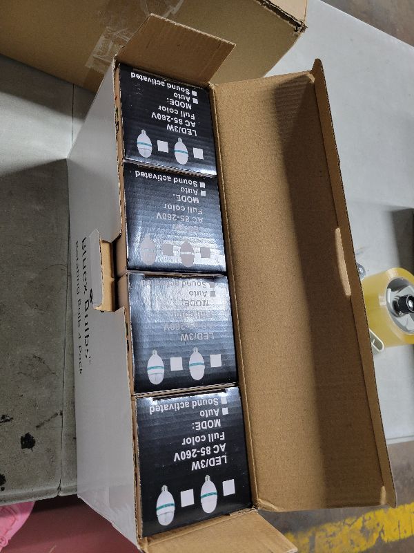 Photo 1 of 4 Pack Color Rotating Bulb E26, RGB Color Changing Party LED Bulbs Colored LED Strobe Light Bulb Multi Crystal Stage Lights for Disco, Birthday Party Club Bar for Parties, Photography