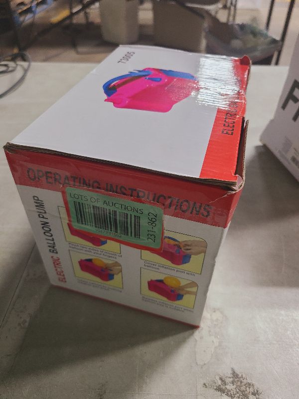 Photo 1 of AGPTEK Electric Air Balloon Pump, 110V 600W Rose Red Portable Dual Nozzle Inflator/Blower for Party Decoration