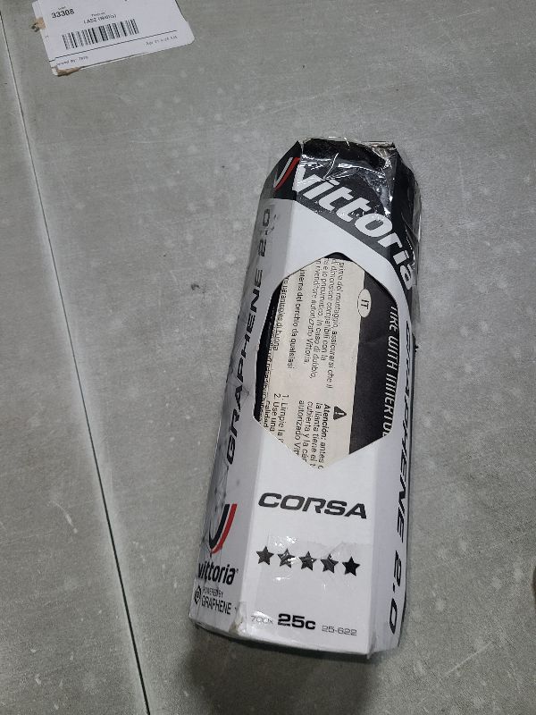 Photo 1 of Vittoria Corsa Graphene 2.0 - Race Road Bike Tire - Foldable Bicycle Tires for Competition (700x25c, para Black Black)