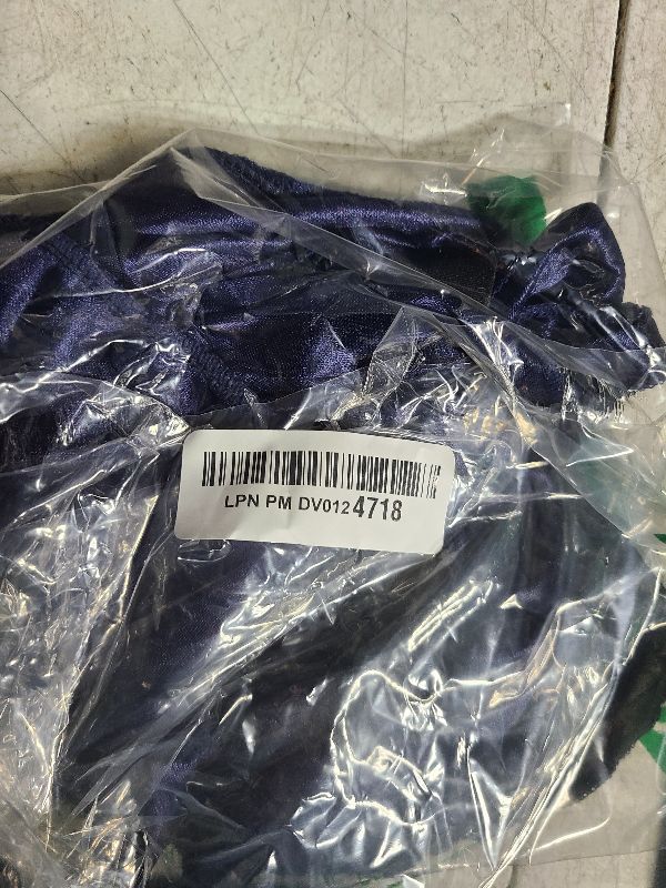 Photo 1 of 4 Pieces Kids Silky Durag with Wave Caps Set Unisex Baby Durags Long Tail and Wide Strap Headwraps Turban Beanies (Black, Navy Blue)