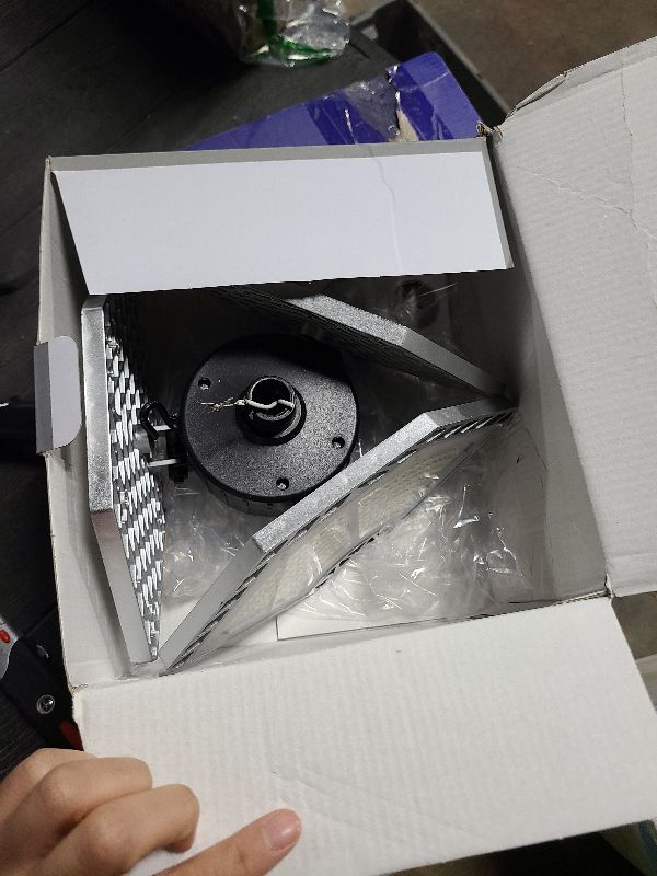 Photo 1 of KERNOWO LED Garage Lights, 140W 18500 Lumens Garage Lighting, 6000K Daylight with Deformable Three Panel Ceiling Light Fixture E26/E27 Triple Glow LED Shop Light for Basement Workshop Warehouse