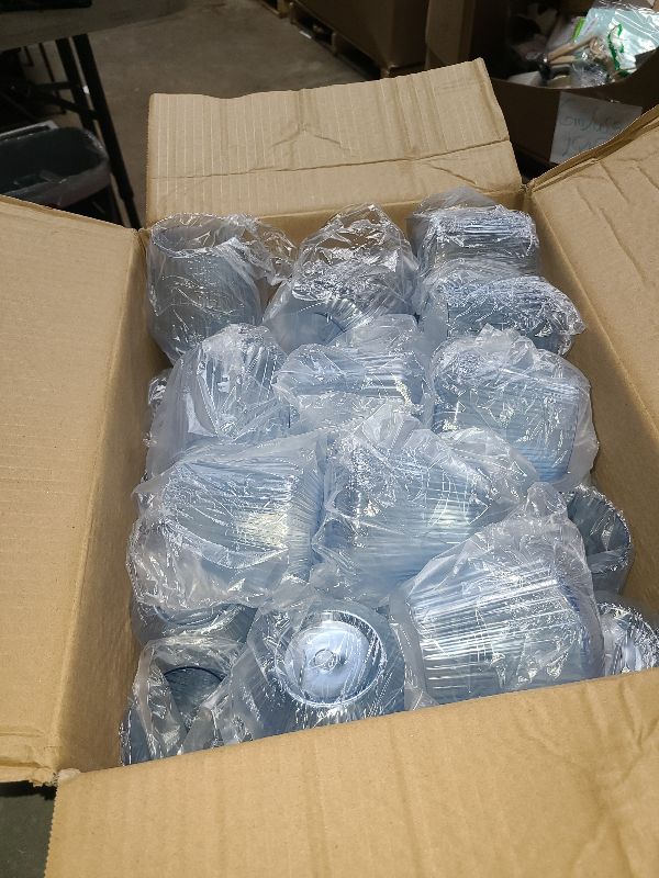 Photo 1 of Suclain 50 Pcs Plastic Wine Glasses Ribbed Stemless Wine Glasses 14oz Vertical Design Unbreakable Cups for Outdoor Indoor Vintage Elegant Champagne Whiskey Glasses for Christmas Party Wedding (Blue)