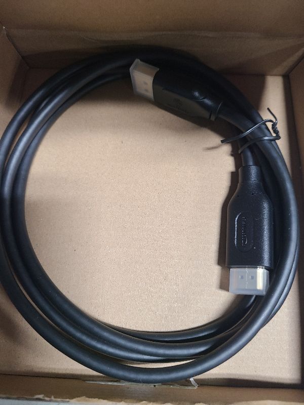 Photo 1 of Amazon Basics DisplayPort to HDMI Cable, Uni-Directional, 4K@30Hz, 1920x1200, 1080p, 6 ft, Black