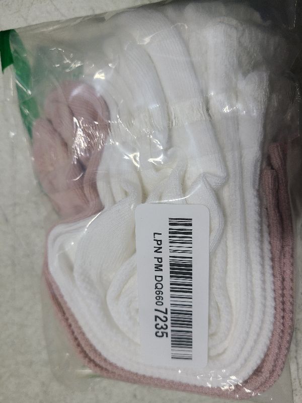 Photo 1 of American Trends Toddler Socks Baby Tube Long Stockings for Girls Boys Newborn Infants Ruffled Uniform Socks Pink & White 12-36 Months