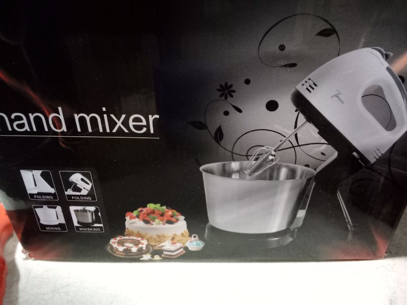 Photo 1 of Stand Mixers, 7 Speeds With 3QT Stainless Steel Bowl, Stand and Hand Mixer with Dough Hook, Whisk, Mixing Beater for Baking, Cake, Cookie, Kneading (DF2)