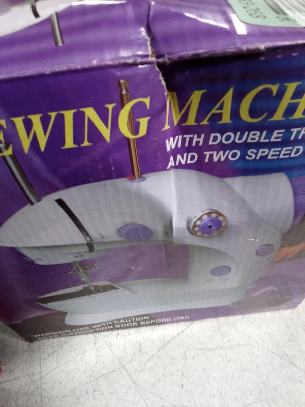 Photo 1 of Mini Sewing Machine,Portable Sewing Machine for Beginners Adult Kids, 2-Thread 2-Speed 2-Switches Electric Crafting Mending Machine Travel Automatic