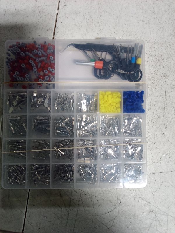Photo 1 of 25Types Car Electrical Wire Terminal Pin Connector Kit - Oskpower 660Pcs Automotive Electric Crimp Connectors 1/1.5/1.8/2.2/2.8/3.5/4.8/6.3mm Auto Terminals Male Female Pins Non-Insulated Plug Removal