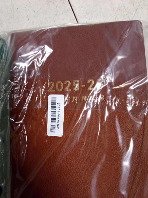 Photo 1 of 2025-2026 Planner - July 2025 - June 2026, Planner 2025-2026 Daily Weekly and Monthly, 8.5" x 11", Pen Holder, Calendar Stickers, Pocket, 25 Notes Pages, Faux Leather Cover, A4 Premium Paper - Brown