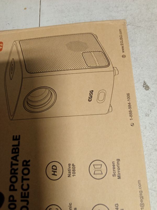 Photo 1 of [One-Button Focus] Projector with WiFi and Bluetooth, 4K Outdoor Projector with Carry Bag, Portable Movie Projector with Zoom Function, Home Theater Projector for Phone/TV Stick/PC