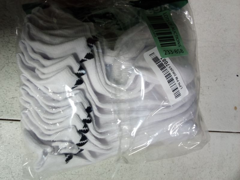 Photo 1 of adidas Athletic Cushioned 6-Pack No Show, Socks for Men, White/Black, Large