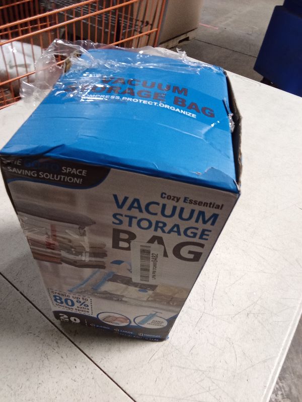 Photo 1 of 20 Pack Vacuum Storage Bags, Space Saver Bags (4 Jumbo/4 Large/4 Medium/4 Small/4 Roll) Compression for Comforters and Blankets, Sealer Clothes Storage, Hand Pump Included