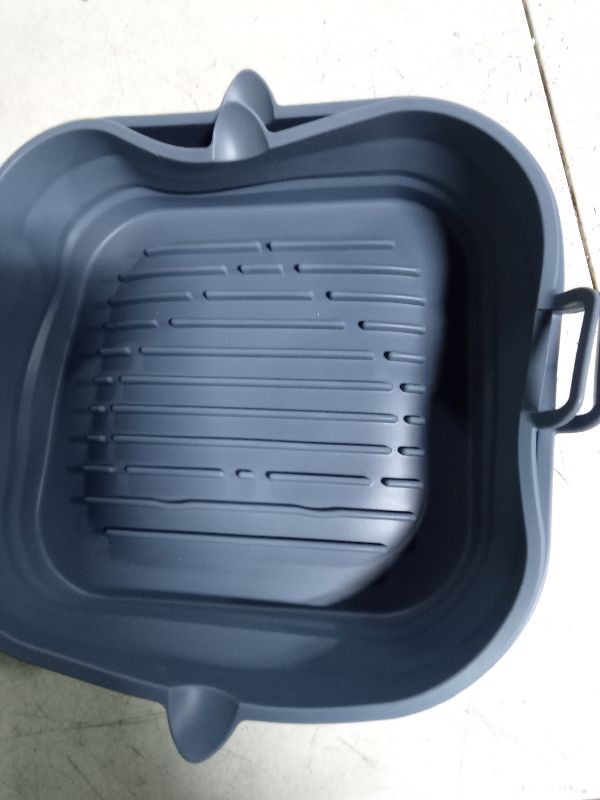 Photo 1 of [2 Pack] Silicone Air Fryer Liners Square - Reusable Airfryer Basket - Easy to Clean Air Fryers Pot for 5.8 to 8 Qt Large Air Fryer Baking Tray Oven Accessories, 8.5 Inch
