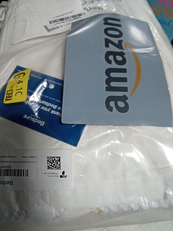 Photo 1 of Bedsure Cotton Duvet Cover Set - 100% Cotton Waffle Weave Coconut White Duvet Cover Oversized King Size, GentleSoft™ and Breathable Bedding Set for All Season, 3 Pieces, 120"x98"