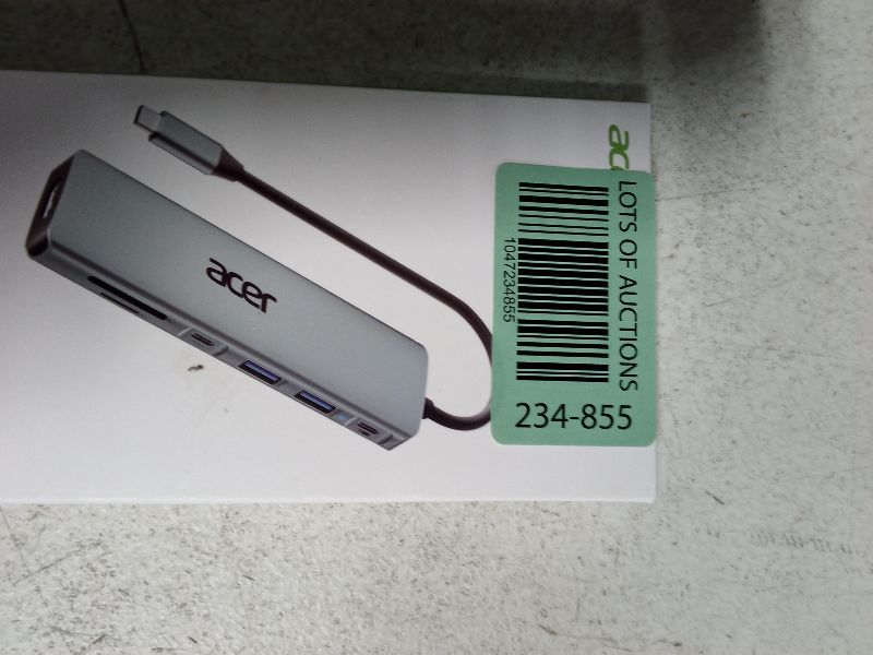 Photo 1 of Acer USB C Hub, 7 in 1 USB C to HDMI Splitter, 2 USBA 3.1 GEN1 and 5Gbps Type-C Data Port, Type C Adapter with 4K HDMI Port, PD 100W Charging, SD Card Reader, for Laptop, PC, Desktop and More