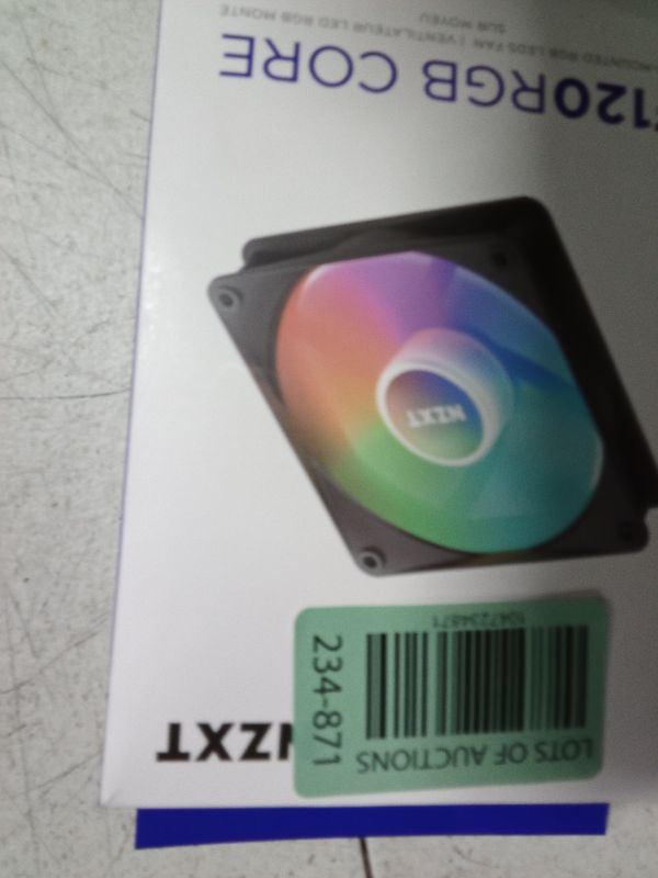 Photo 1 of NZXT F120 RGB Core - 120mm Hub-Mounted RGB Fan - 8 Individually-Addressable LEDs - Semi-Translucent Blades - High Static Pressure & Airflow - Quiet Operation PWM Control - CAM Software - Black