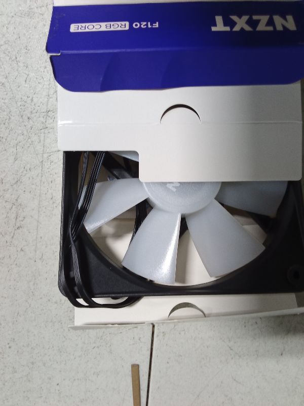 Photo 1 of NZXT F120 RGB Core - 120mm Hub-Mounted RGB Fan - 8 Individually-Addressable LEDs - Semi-Translucent Blades - High Static Pressure & Airflow - Quiet Operation PWM Control - CAM Software - Black