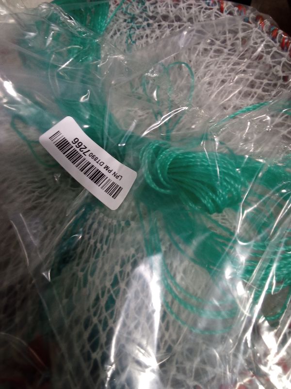 Photo 1 of 4 Pack Fishing Bait Trap Crab Trap Minnow Trap Crawfish Trap Lobster Trap Crayfish Shrimp Trap Net Portable Collapsible Fishing Traps with 49 Ft Rope Folded Fishing Accessories, 12 x 24 Inch (White)