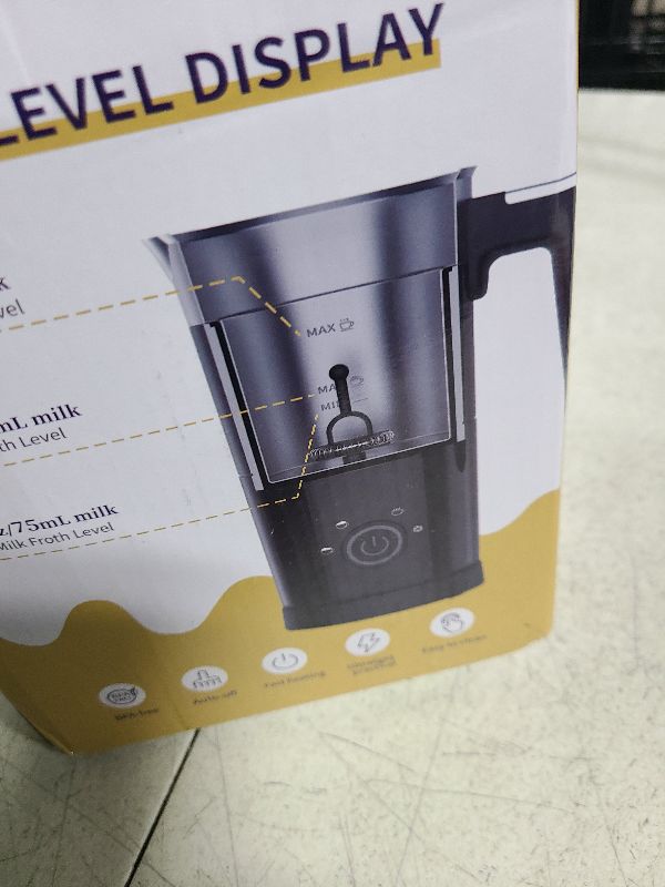 Photo 1 of 4 in 1 Electric Milk Frother: 10oz/350 mL Large Capacity Electric Milk Steamer for Hot and Cold Milk Froth - Automatic Milk Frother & Warmer for Latte, Cappuccinos, Macchiato, Hot Chocolate