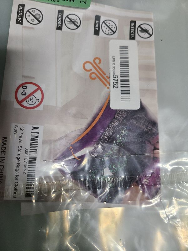 Photo 1 of 12 Space Saver Storage Bags for Clothes for Travel - Compression, no Vacuum Sacks - Luggage Accessories