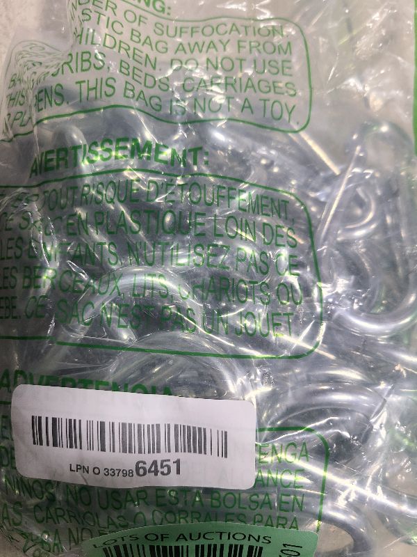 Photo 1 of 100Pack Heavy Duty Carabiner Clips, M8 5/16" Spring Snap Hooks 3Inch Zinc-Galvanized Steel Chain Clips Quick Links Safety Connector for Hammock Swing Fitness Gym Outdoor Supplies Boating