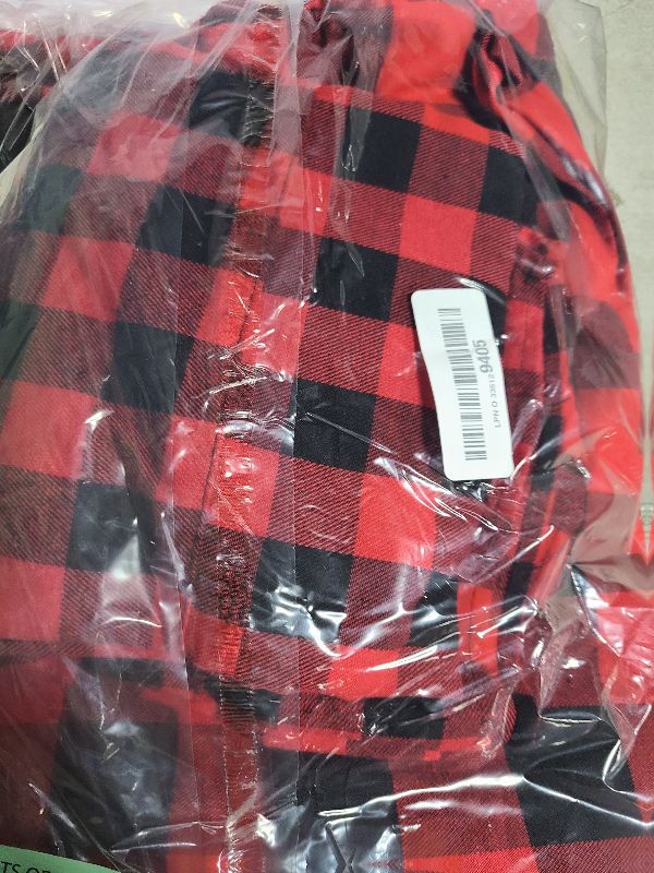 Photo 1 of 4 Pieces Buffalo Check Valances for Windows Living Room 18 inches Long Classic Gingham Plaid Bedroom Bathroom Rod Pocket Country Farmhouse Kitchen Window Curtain Valances - 54"x18" Red & Black