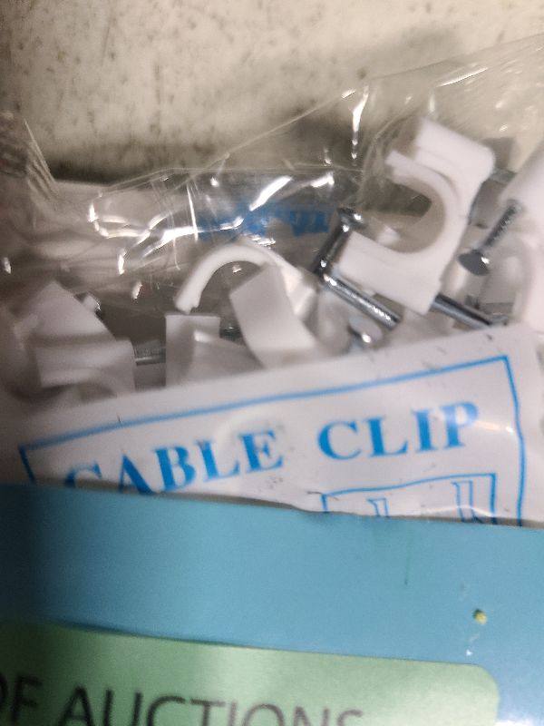 Photo 1 of Abnii Cable Clips, 400 Pcs, 4mm 6mm 8mm 10mm, Wire Wall Clips with Steel Nails, Ethernet Cable Clips, Cable Tacks Coax Cable Clips, RG6 RG59 CAT6 RJ45 Cable Cord Clips, White…