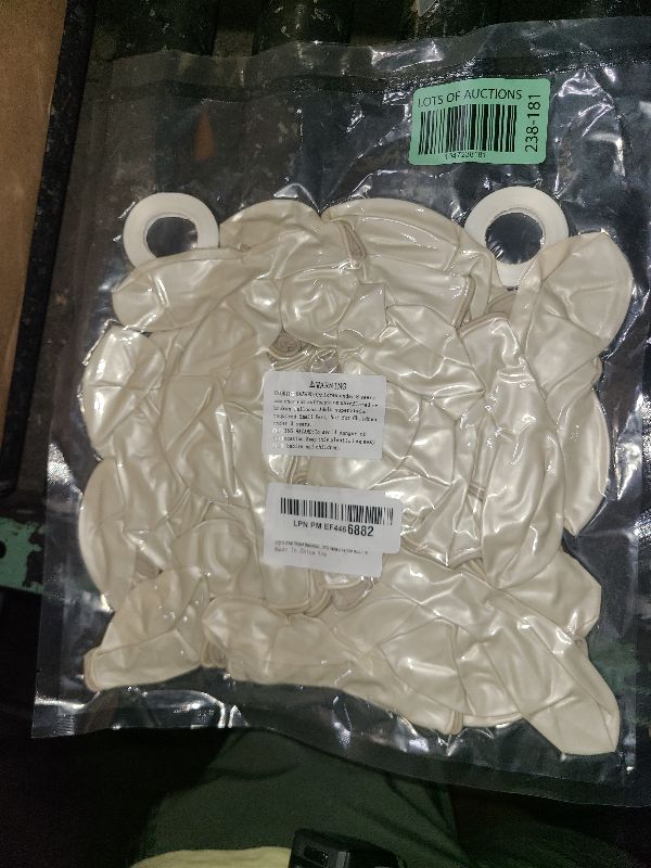 Photo 1 of 12inch Pearl White Balloons, 50pcs Double -Stuffed Pearl Sand White Ivory Balloons for Wedding Birthday Bridal Shower Engagement Anniversary Party Decorations