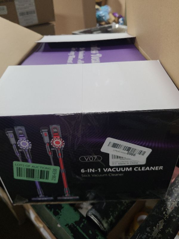 Photo 1 of  Cordless Vacuum Cleaners for Home with Powerful Suction,Stick Vacuum Cordless Rechargeable,Up to 35 Mins Runtime,Lightweight Hardwood Floor Vacuum for Pet Hair,Carpet(Red)