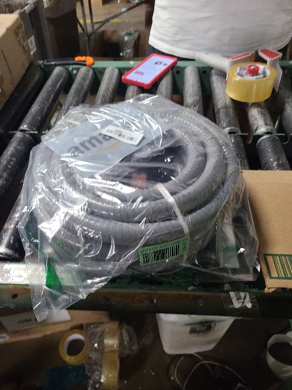 Photo 1 of 3/4 Inch 25ft Electrical Conduit Kit UL Certification,Flexible Non Metallic Liquid Tight Electrical Conduit,Flexible Metallic Conduit with 5 Straight and 3 90-Degree Conduit Connector Fittings