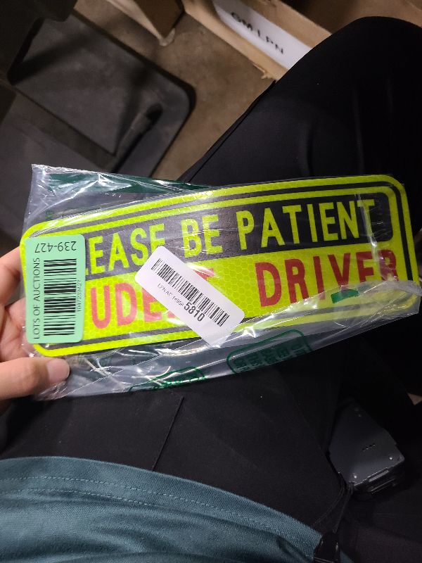 Photo 1 of 4 PCS Student Driver Sticker for Car, Magnetic Student Driver Signs for Car, Please Be Patient Funny Magnetic New Drivers Safety Warning Bumper Sticker Signs