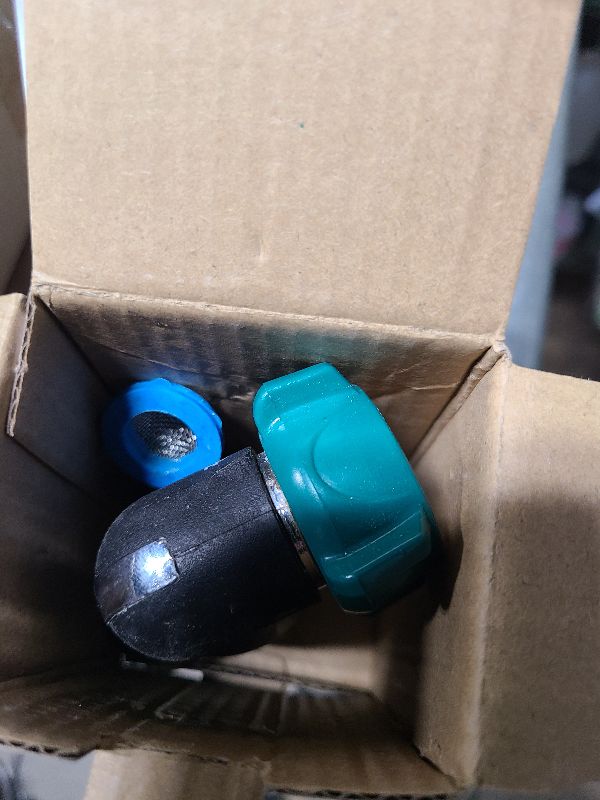 Photo 1 of 2WAYZ 90 Degree Hose Elbow Angle Connector with Shut Off Valve - 2023 Heavy Duty Model, Water Hose Fittings, 90 Degree Hose Elbow with Two Shut Offs, Compatible with Garden Hose and Spigot, Green