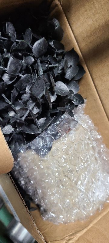 Photo 1 of 2 Pack Black Fake Eucalyptus Small Fake Plants Potted Artificial Plants for Halloween Decorations Shelf Desk Home Farmhouse Room Coffee Table Bathroom Decor(Black)