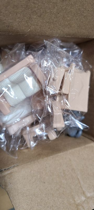 Photo 1 of 23 Pieces Dollhouse Mini Furniture Decoration Set DIY Accessories Including Dining Room Sitting Living Bedroom Toys for Baby Children Girls