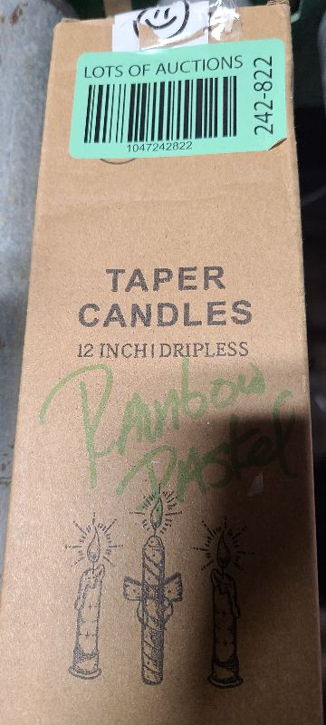 Photo 1 of 12 Inch Multi-Color Long Taper Candles for Home Decoration, 8 Pack Thin Dripless Candlesticks for Dinner Party Wedding Holiday