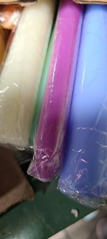 Photo 1 of 12 Inch Multi-Color Long Taper Candles for Home Decoration, 8 Pack Thin Dripless Candlesticks for Dinner Party Wedding Holiday
