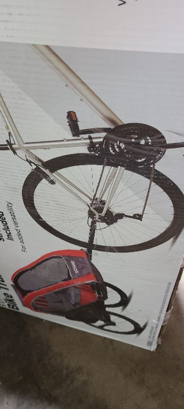Photo 1 of  Schwinn Summit Deluxe Kids Double Bike Trailer, Child Carrier Seats 2 Riders, Max Weight 87lbs, Converts to Stroller, 20-Inch Wheels, Red
