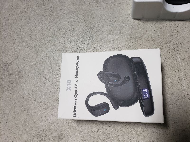 Photo 1 of Open Ear Headphones,Bluetooth 5.3 Air Conduction Headphones ,Comfortable for Long Wear ,Powerful Bass,AI Clear Calls,30H Playback,IPX6 Light Weight Open Ear Earbuds with Ear-Hook for Workout,Running