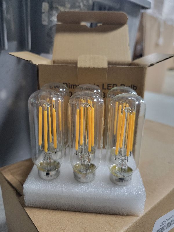Photo 1 of LiteHistory LED Bulb Dimmable 6W Equal Warm White 2700K T6 T25 E12 Candelabra Bulb 60 watt for Chandeliers,Ceiling Fan,Pendant,Wall sconces AC120V 600LM e12 Light Bulb 6Pack 