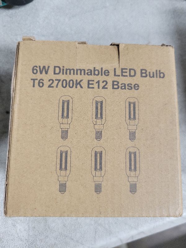 Photo 1 of LiteHistory LED Bulb Dimmable 6W Equal Warm White 2700K T6 T25 E12 Candelabra Bulb 60 watt for Chandeliers,Ceiling Fan,Pendant,Wall sconces AC120V 600LM e12 Light Bulb 6Pack 