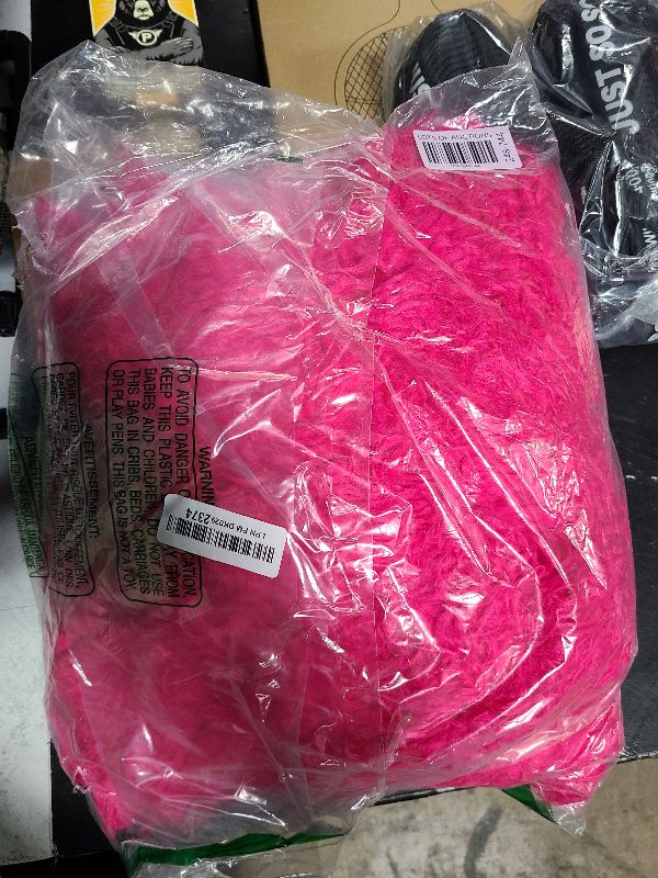 Photo 1 of YUAKOU Women's Shaggy Faux Fur Outwear Coat Jacket Long Sleeve Warm Winter Rose Red size m