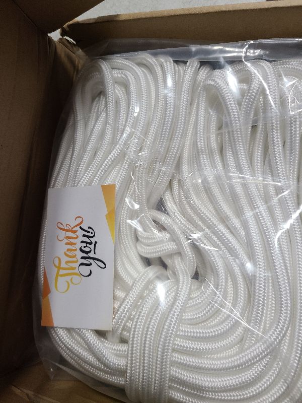 Photo 1 of [Upgraded] 5/16” 100Ft Flagpole Rope Kit with 4 Pcs 3.3” Swivel Snap Hook - High Weight Bearing Anti-Tearing Utility Rope with Durable ZinC Alloy Swivel Hooks - Flag Pole Accessories Replacement Kit