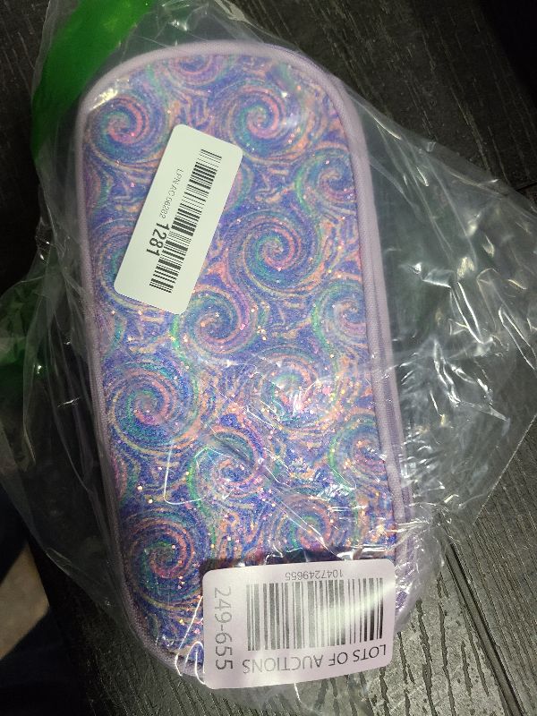 Photo 1 of Pencil Case for Boys Girls,Large Capacity Multi-slot Kids Mark Pouch, Adult Big Pencil Bag with Zipper, Teens Large Storage Pencil Box for School College Middle School Office(Purple,Swirl)