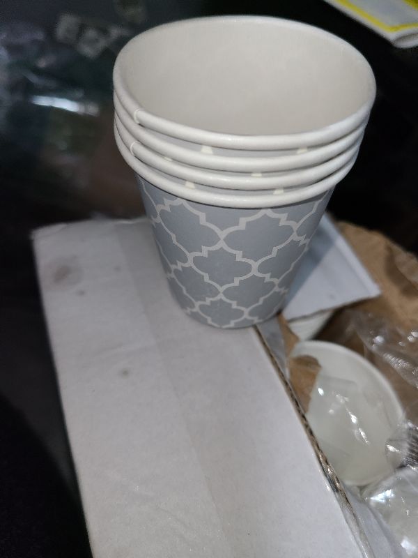 Photo 1 of [300 Pack] 3 oz Paper Cups, Small Mouthwash Cups 3 OZ, Mini Disposable Bathroom Cups, Paper Cups 3 Ounce for Bathroom, Supermarket, Birthday Party, Travel, Events, Picnic, BBQ