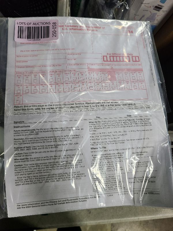 Photo 1 of 1099 NEC Tax Forms 2024, 100 3 Part Tax Forms Kit, Compatible with QuickBooks and Accounting Software, 100 Pack