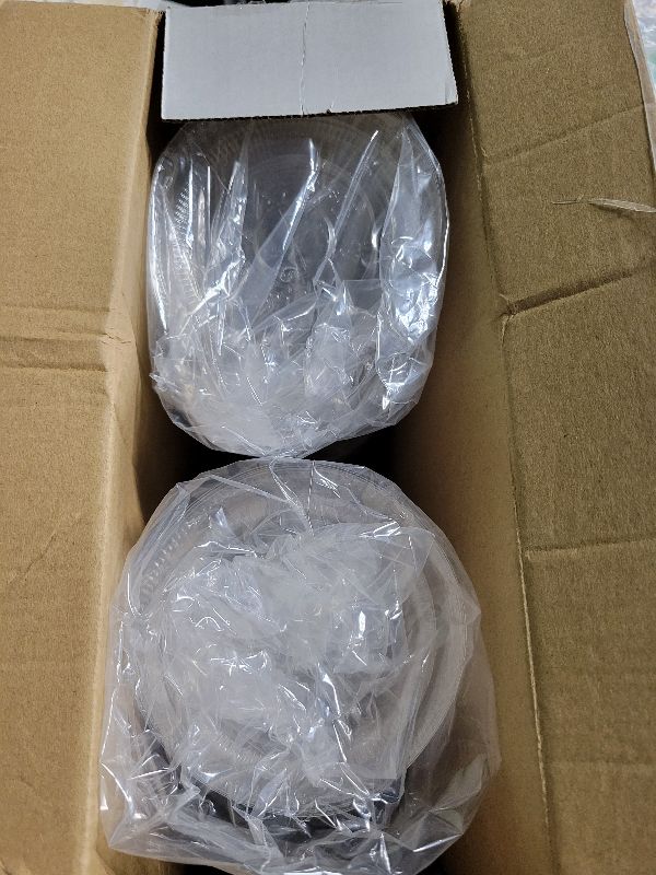 Photo 1 of 12 oz Clear Plastic Cups with Straw-Slot Lids [100 Sets] PET Crystal Clear Disposable 12oz Plastic Cups with Lids - Crystal Clear, Durable Cup. BPA Free + Crack Resistant, for Coffee, Juice, Shakes