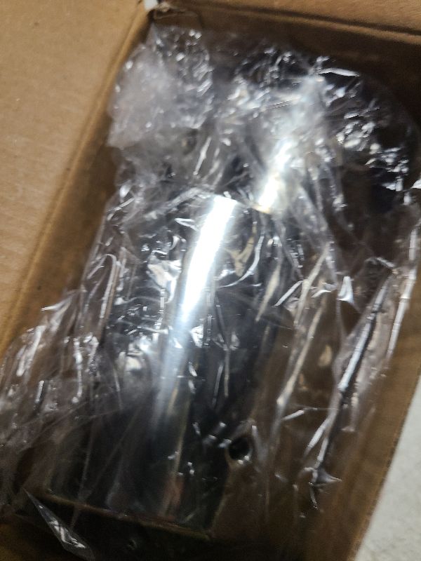 Photo 1 of Dsycar Universal Stainless Steel 1.5" - 2.25" Inlet Exhaust Tips, Fit Pipes Diameter 1.5-2.25 inch, Adjustable Car Decoration Chrome-Plated Finish Exhaust Tailpipe Tip, 3.3" Outlet, 5.4" Long