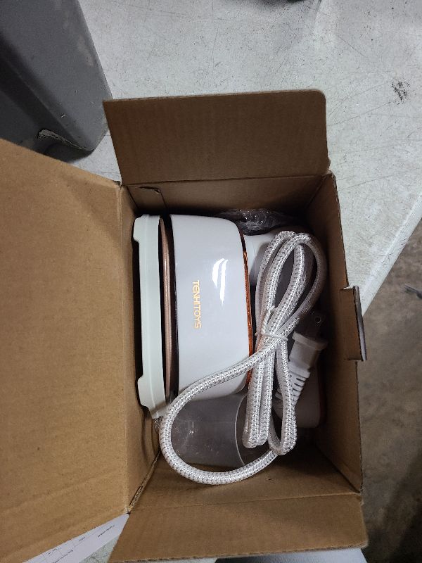 Photo 1 of 1000w Travel Steamer Iron for Clothes LED Portable Mini Steam Ironing Machine Handheld Small Travel Size Traveling Garment Hand Held Steamer for Clothing Travel Dorm Essentials College Home Room white