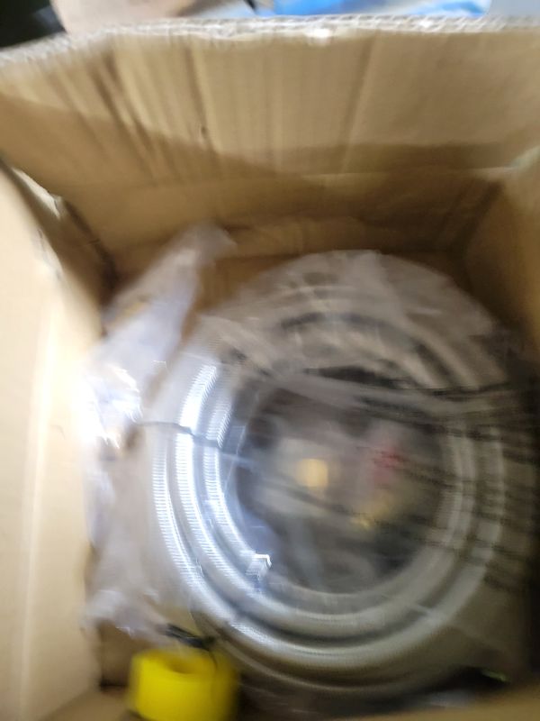 Photo 1 of 20 Feet High Pressure Braided Propane Hose Extension with Conversion Coupling 3/8" Flare to 1/2" Female NPT, 1/4" Male NPT, 3/8" Male Flare for BBQ Grill, Fire Pit, Heater